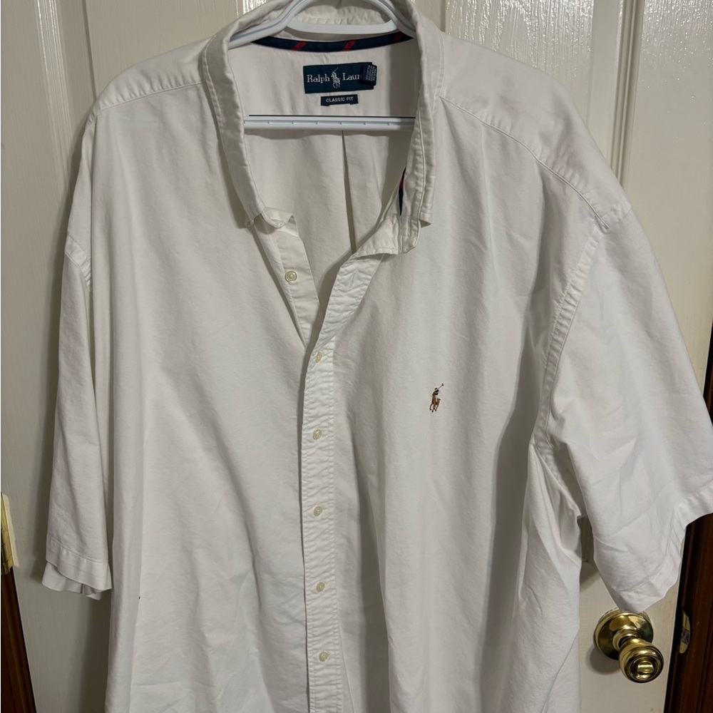 Ralph Lauren White Casual Button Down Shirt